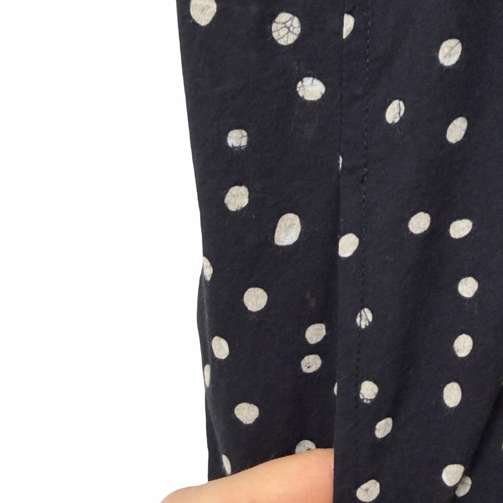 Eileen Fisher Womens Organic Cotton Polka Dot Shift Mini Dress Size LP Black - Picture 4 of 6
